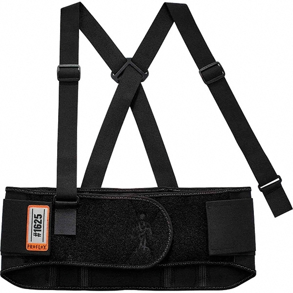 Back Support: Belt with Adjustable Shoulder Straps, Large, 34 to 38" Waist, 7-1/2" Belt Width