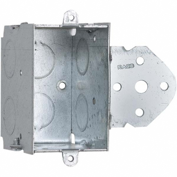 Hubbell-Raco - Electrical Device Box: Steel, Rectangle, 3.38