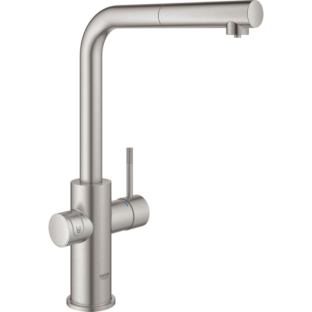 Grohe - Lavatory Faucets; Type: Pull-Out Kitchen Faucet; Inlet Location ...