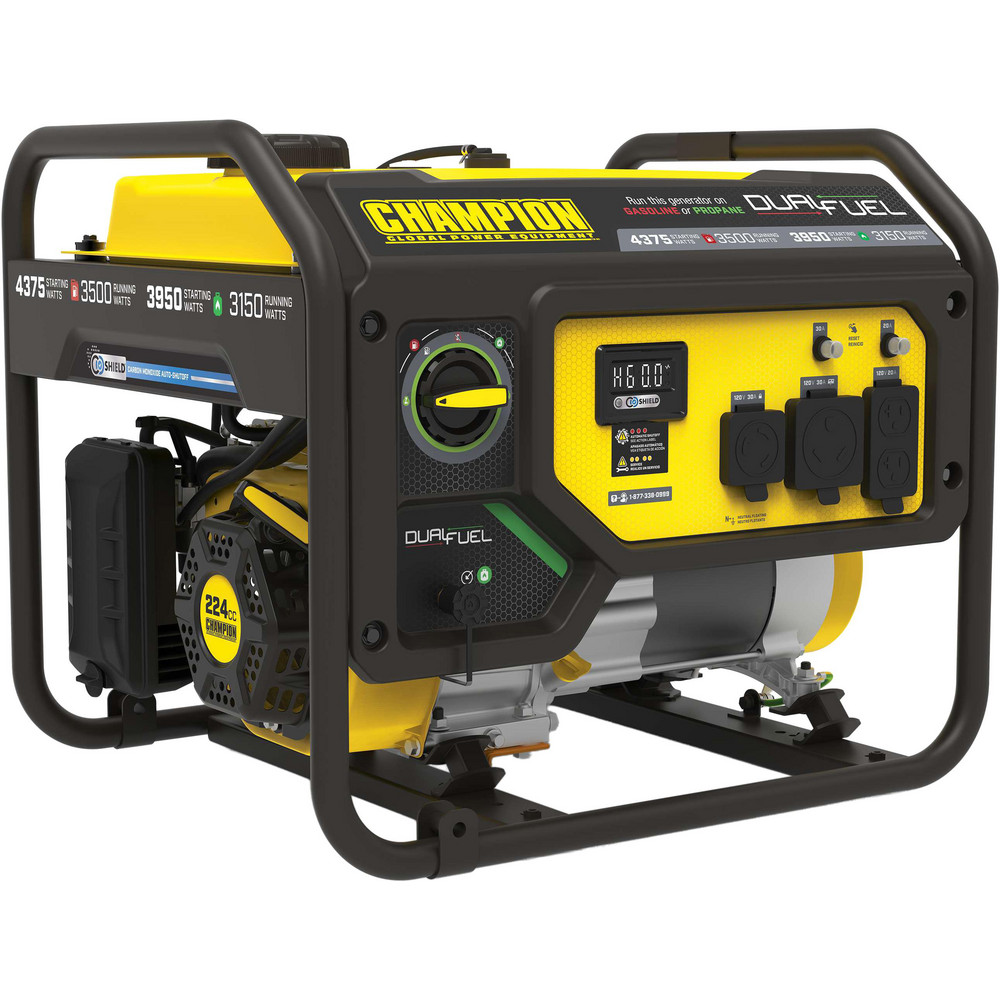 Portable Power Generators: Fuel Type: Gasoline, Propane; Starting Method: Recoil; Running Watts: 3.5; Wattage (kW): 3.5