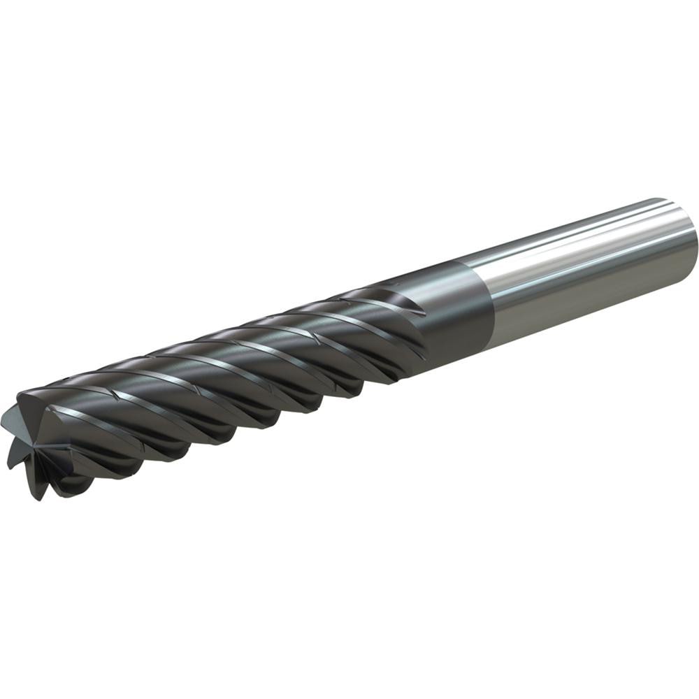 Corner Radius End Mill: 1/2" Dia, 2-1/8" LOC, 38 deg Helix, Corner Radius End, Centercutting Series 771T