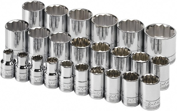 1//2/" Drive Metric Socket Set 10-24MM 14Pc Standard Length Signet S13335