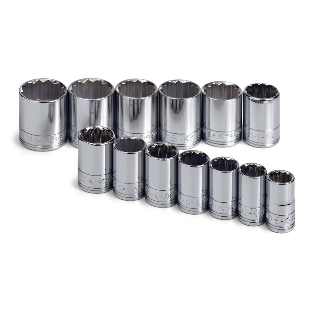 SK - Socket Set: Standard, 13 Pc, 1/2