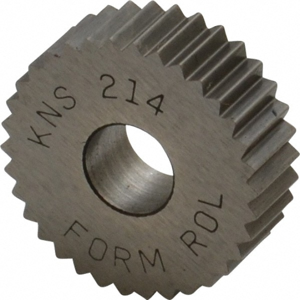 Made in USA KNS-214 Standard Knurl Wheel: 3/4" Dia, 90 ° Tooth Angle, 14 TPI, Straight, High Speed Steel Image