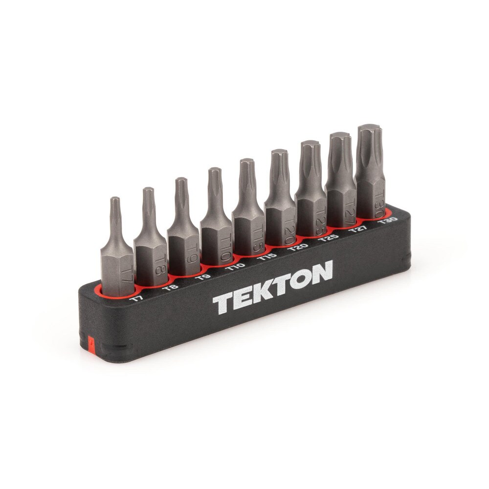 Screwdriver Bit Sets; Set Type: Torx Bit ; Drive Size: 1/4in (Inch); Number Of Pieces: 9 ; Length: 30.00