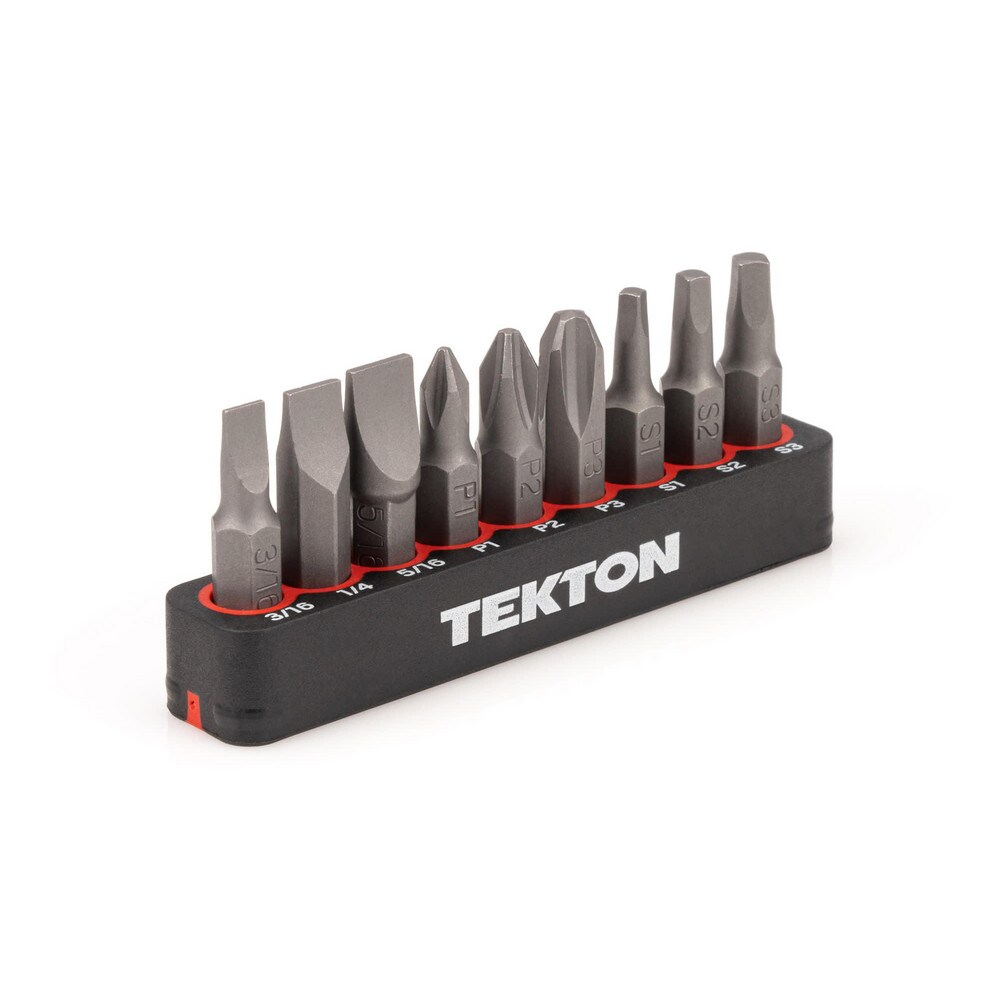 Screwdriver Bit Sets; Set Type: Slotted/Phillips/Square Bits ; Drive Size: 1/4in (Inch); Number Of Pieces: 9 ; Length: 30.00