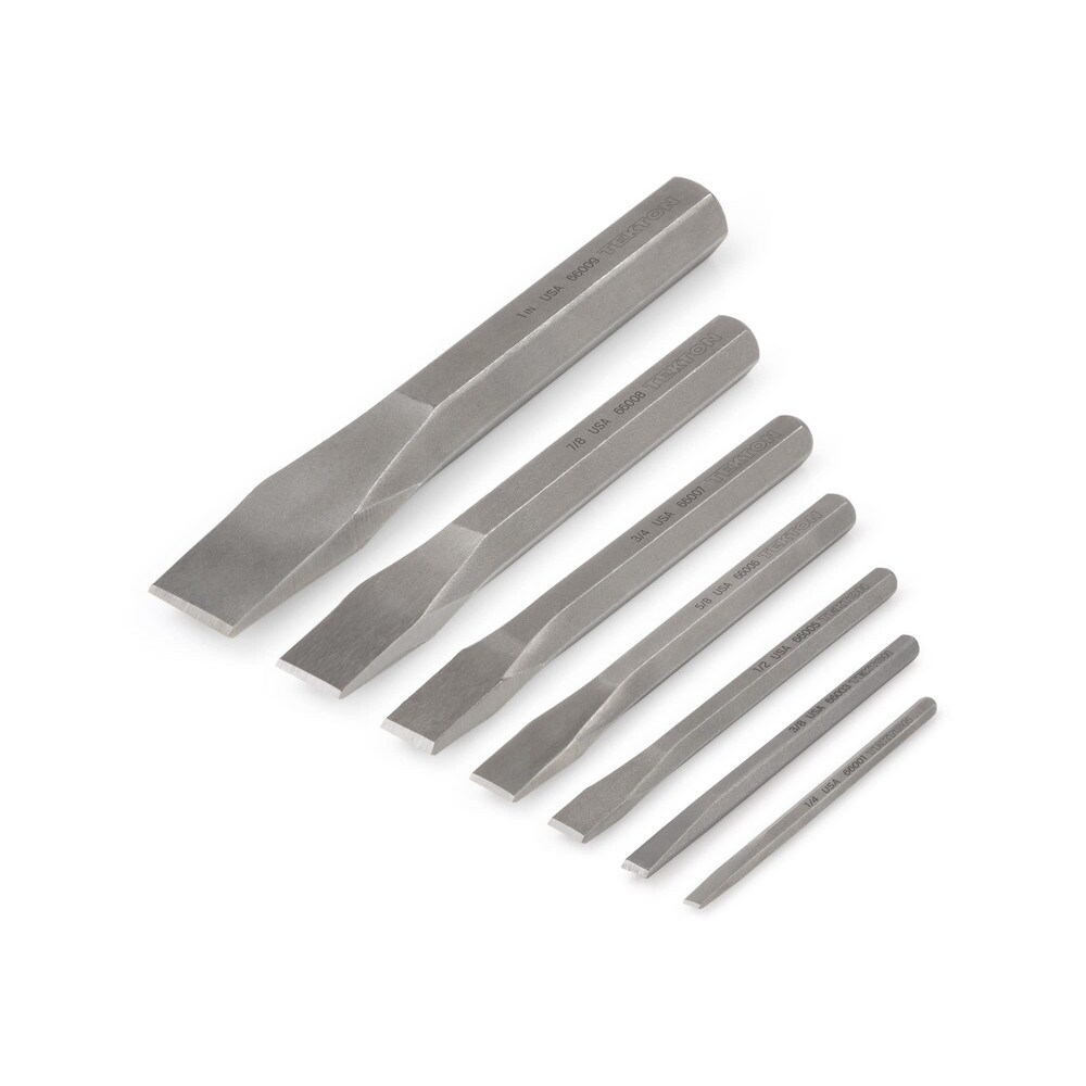 Chisel Sets; Tool Type: Cold Chisel Set; No ; Body Material: Steel ; Number of Pieces: 7.000 ; Insulated: No ; Number Of Pieces: 7 ; Overall Length (Inch): 4.5 in.; 5.3 in.; 6.0 in.; 6.5 in.; 7.0 in.; 8.0 in.