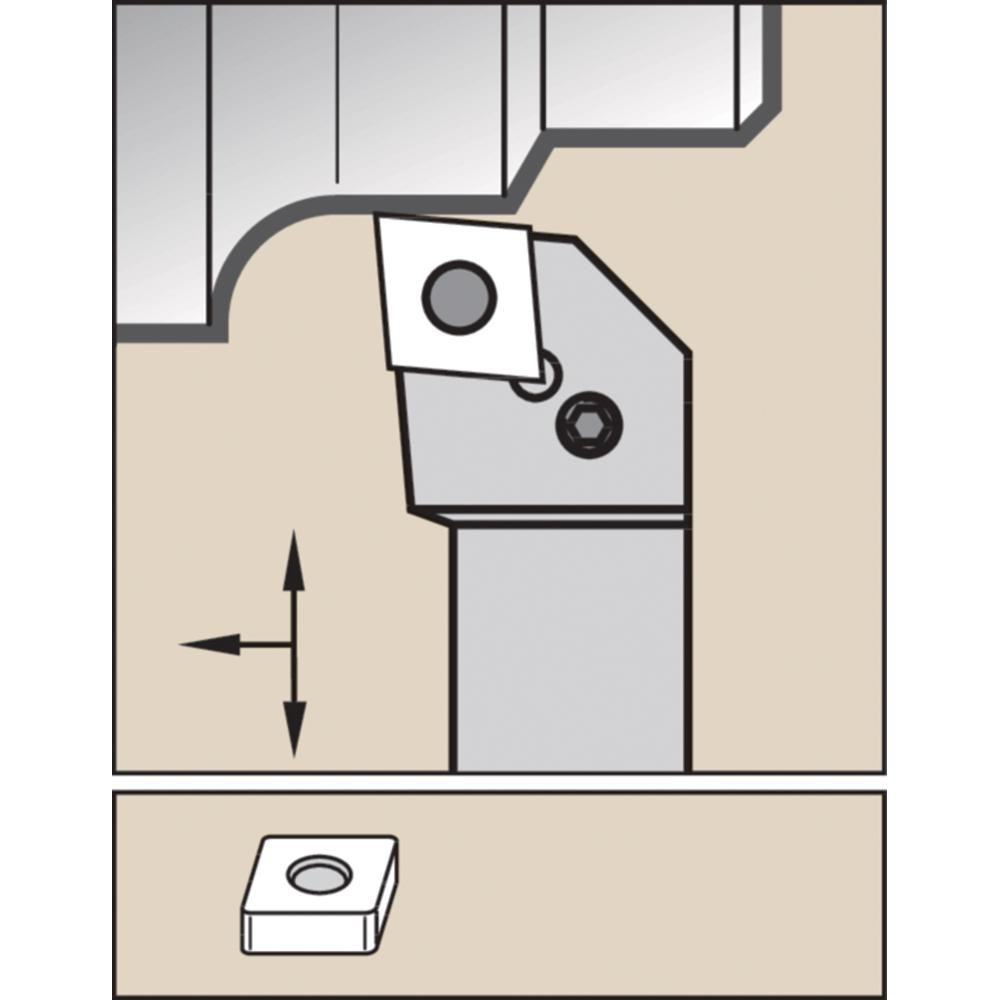 Widia Indexable Turning Toolholder PCLNL3232P19, 95 ° Lead Angle