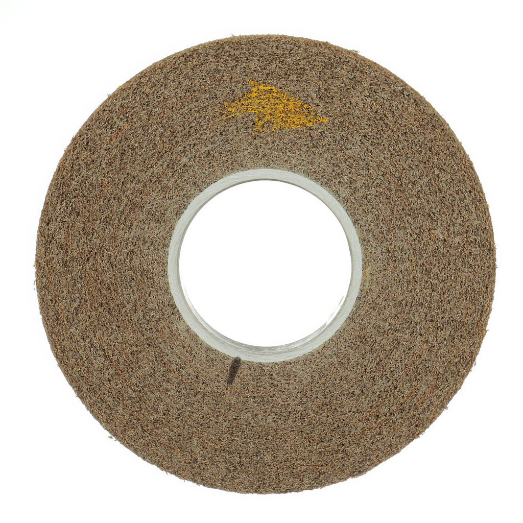 3M | Scotch-Brite™ Deburring Wheel: 12" Dia, 2" Face Width, 5" Hole, 7 Density, Aluminum Oxide - Very Fine Grade, Convolute, Series CP-WL