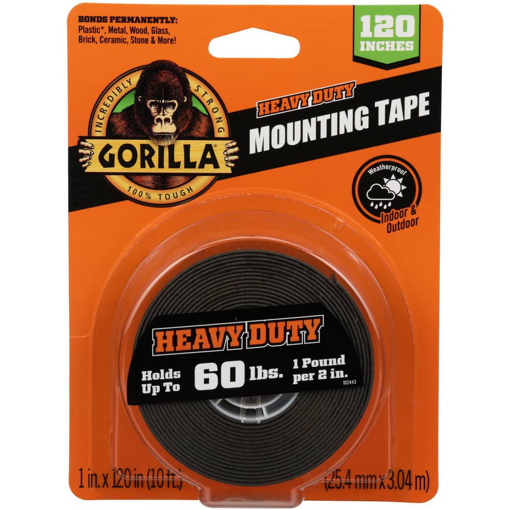 Double Sided Tape; Width (Inch): 1 ; Thickness (mil): 43.0000 ; Color: Black ; Application: Mounting ; Length Ft.: 10.000 ; Length (Inch): 120