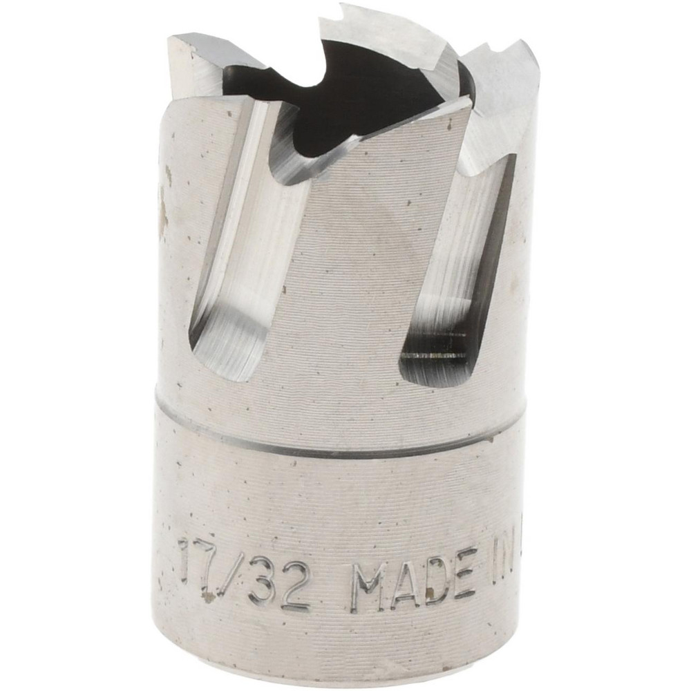 Annular Cutter: 17/32" Dia, 1/4" Depth of Cut, High Speed Steel