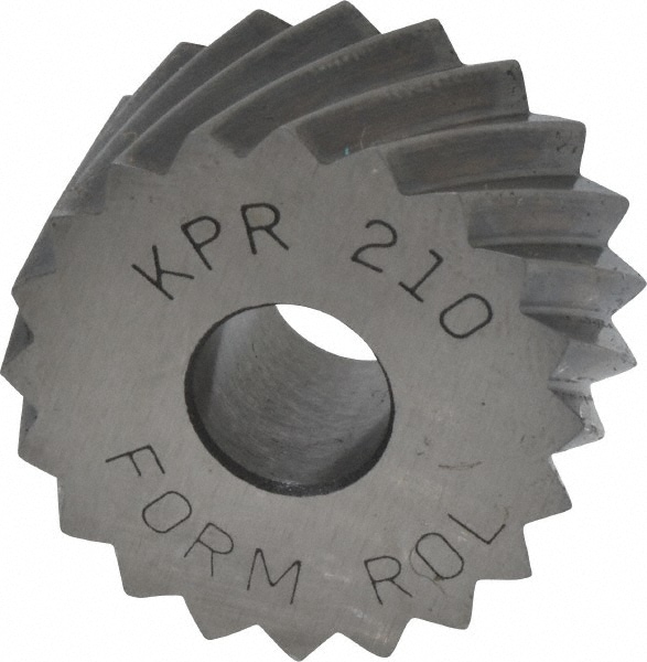 Made in USA KPR-210 Standard Knurl Wheel: 3/4" Dia, 90 ° Tooth Angle, 10 TPI, Diagonal, High Speed Steel Image