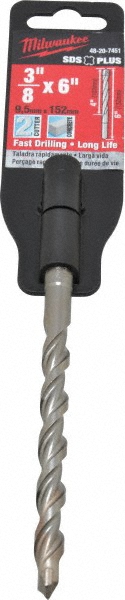 Milwaukee SDS Plus Hammer Drill Bit – Carbide Tip – 9/16 X 6 Inch – Concrete Masonry – Germany