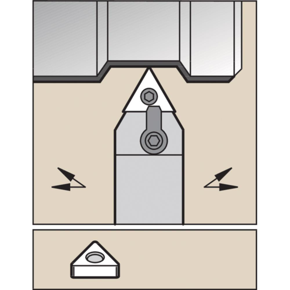 Widia Indexable Turning Toolholder MTENNS164, 6.000 deg Lead Angle