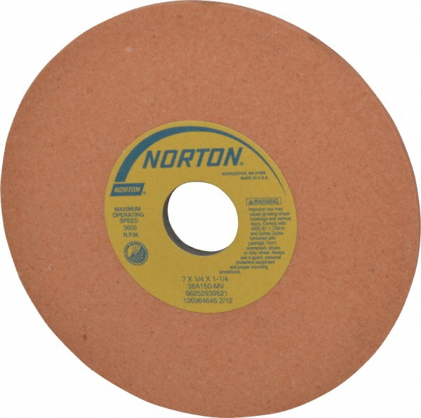 Norton 7" Diam x 11/4" Hole x 1/4" Thick, M Hardness, 150 Grit