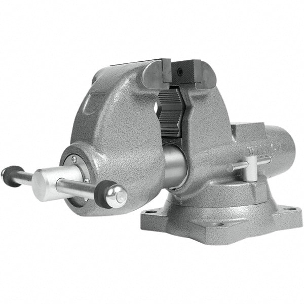 Wilton 28826 Bench & Pipe Combination Vise: 6" Jaw Opening, 4-3/4" Throat Depth 