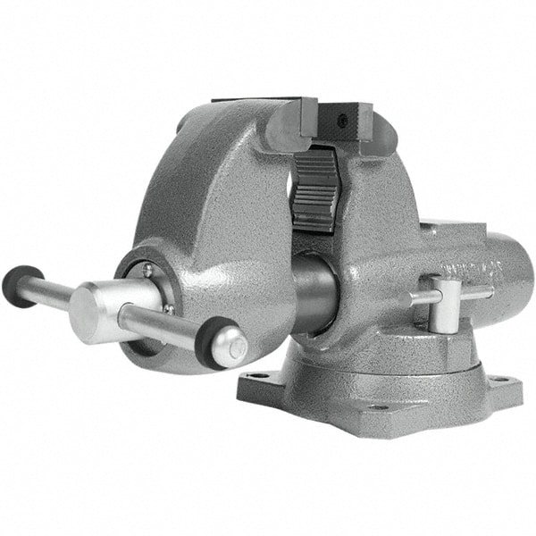 Wilton 28825 Bench & Pipe Combination Vise: 5" Jaw Opening, 4-1/2" Throat Depth 