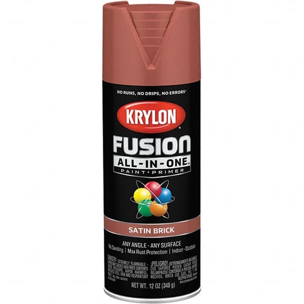 Krylon Spray Paints Type Acrylic Enamel Paint Product Color Brick Family Red Finish Satin Tack Free Dry Time Minutes 25 98494610 Msc Industrial Supply - Red Brick Color Spray Paint