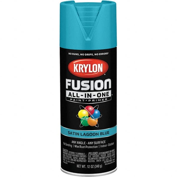 Krylon Fusion All-in-One, Satin, Lagoon Blue, 12 oz. Paint