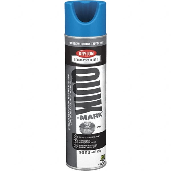 Krylon QT0362100 Striping & Marking Paints & Chalks; Product Type: Marking Paint ; Color Family: Blue ; Composition: Solvent Based ; Color: Blue ; Container Size: 22.00 oz ; Coverage: 864 