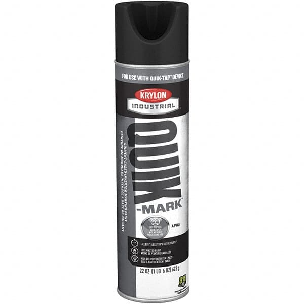 Krylon QT0355000 Striping & Marking Paints & Chalks; Product Type: Marking Paint ; Color Family: Black ; Composition: Solvent Based ; Color: Black ; Container Size: 22.00 oz ; Coverage: 864 