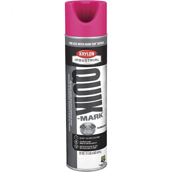 Krylon QT0362200 Striping & Marking Paints & Chalks; Product Type: Marking Paint ; Color Family: Pink ; Composition: Solvent Based ; Color: Fluorescent Pink ; Container Size: 22.00 oz ; Coverage: 864 