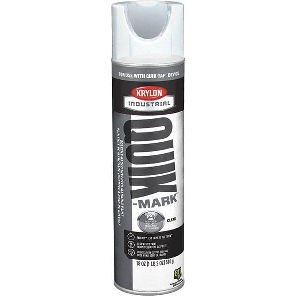 Krylon QT0360000 Striping & Marking Paints & Chalks; Product Type: Marking Paint ; Color Family: Clear ; Composition: Solvent Based ; Color: White ; Container Size: 22.00 oz ; Coverage: 864 