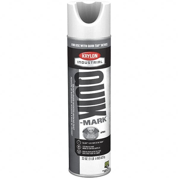 Krylon QT0390000 Striping & Marking Paints & Chalks; Product Type: Marking Paint ; Color Family: White ; Composition: Solvent Based ; Color: White ; Container Size: 22.00 oz ; Coverage: 864 