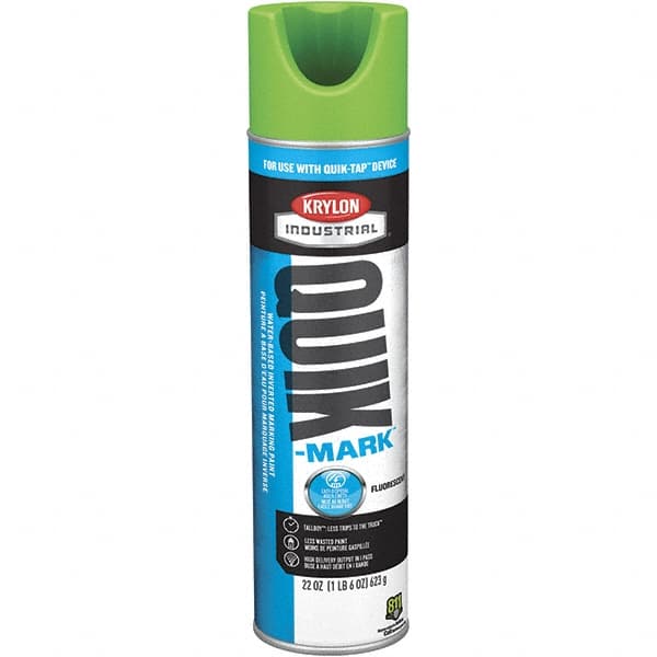 Krylon QT0363000 Striping & Marking Paints & Chalks; Product Type: Marking Paint ; Color Family: Green ; Composition: Water Based ; Color: Fluorescent Green ; Container Size: 22.00 oz ; Coverage: 864 