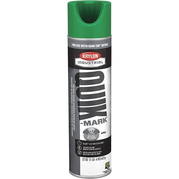 Krylon QT0363100 Striping & Marking Paints & Chalks; Product Type: Marking Paint ; Color Family: Green ; Composition: Solvent Based ; Color: Green ; Container Size: 22.00 oz ; Coverage: 864 