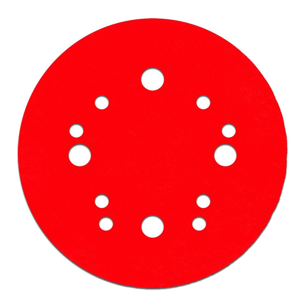 Hook & Loop Disc: 5" Disc Dia, 120 Grit, Ceramic Blend