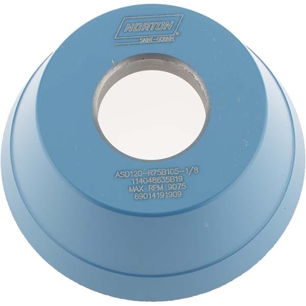 Norton 69014191909 Tool & Cutting Grinding Wheel: 3-3/4" Dia, 120 Grit, R Hardness, Type 11 Image