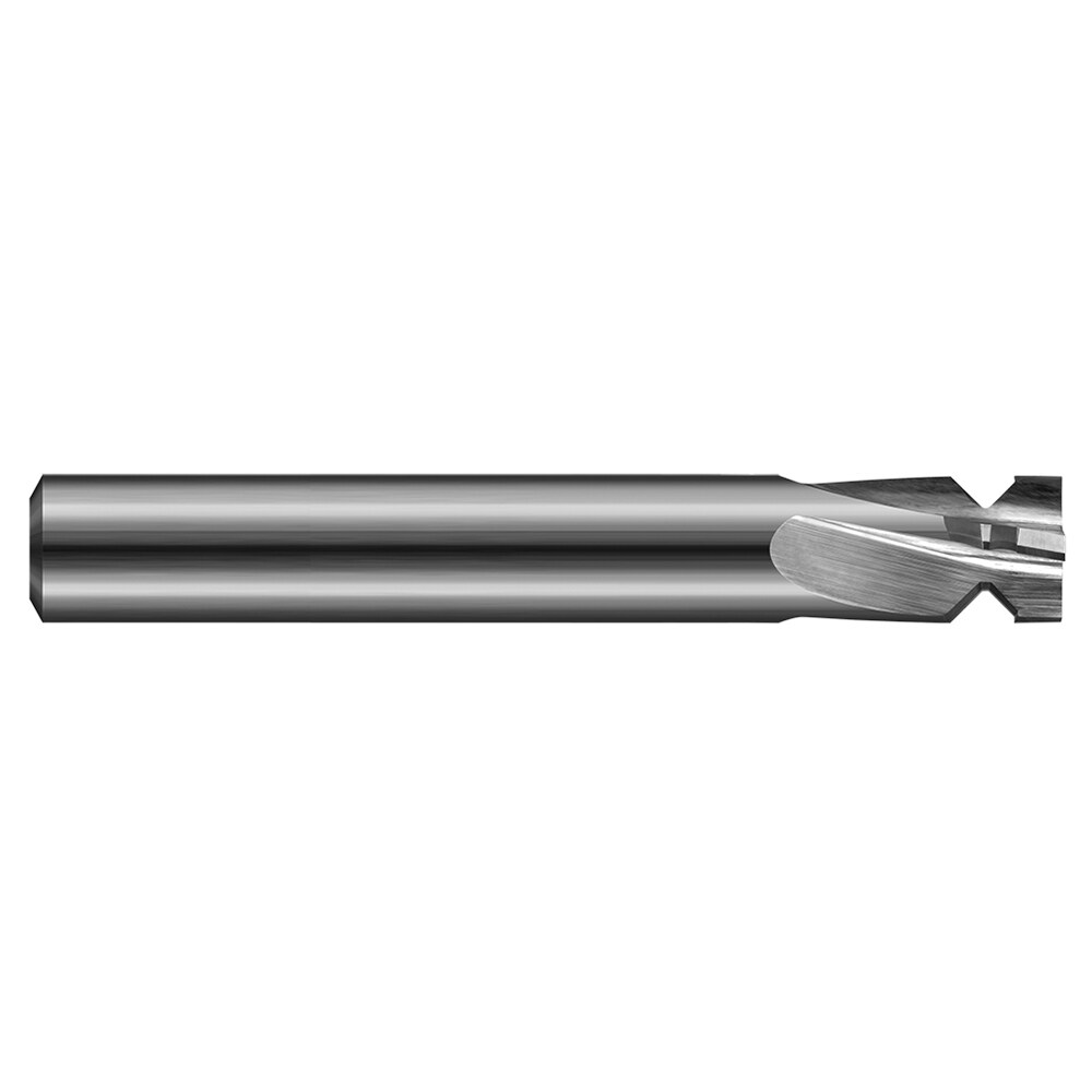 90° 0.407" Minor Diam, 5/8" Cut Diam, 0.021" Min Width, 4-Flute Solid Carbide Picatinny Rail Form Cutter