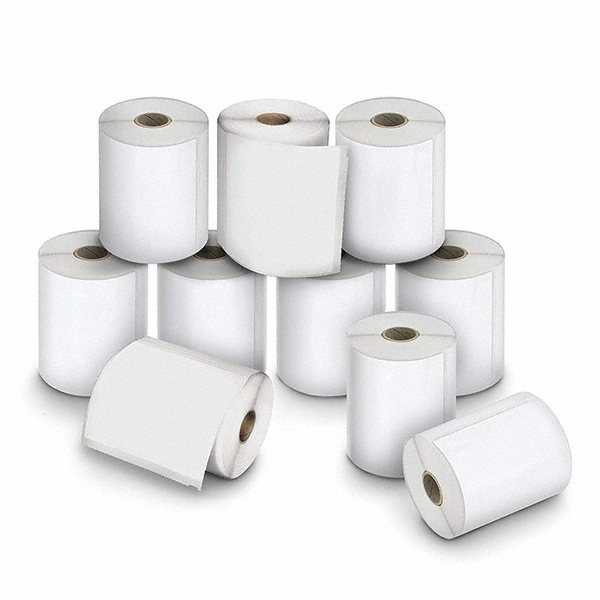 Dymo Pack of 10 Rolls, 220 Labels per Roll, 4" x 6" White Plastic Shipping Labels - For DYMO LabelWriter 4XL | Part #2011999
