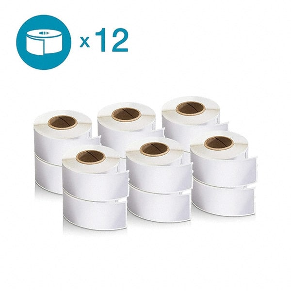 Dymo Label Maker Label: White, Paper, 3-1/2″ OAL, 1-1/8″ OAW, 350 per  Roll, 12 Roll 98574288 MSC Industrial Supply
