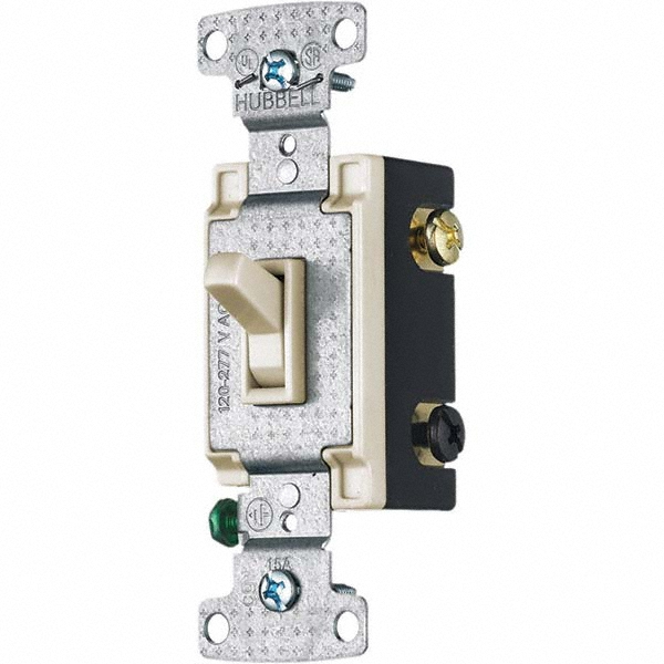 Toggle Switches; Switch Type: General Purpose; Switch Sequence: Off-On; Contact Form: SPDT; Actuator Type: Toggle; Horsepower (HP): 1; Terminal Type: Screw; Maximum Amperage at 125 Volts: 15 A; Maximum Amperage at 250 Volts: 15.0 A; Mount Type: Box Mount; Voltage: 120 V ac