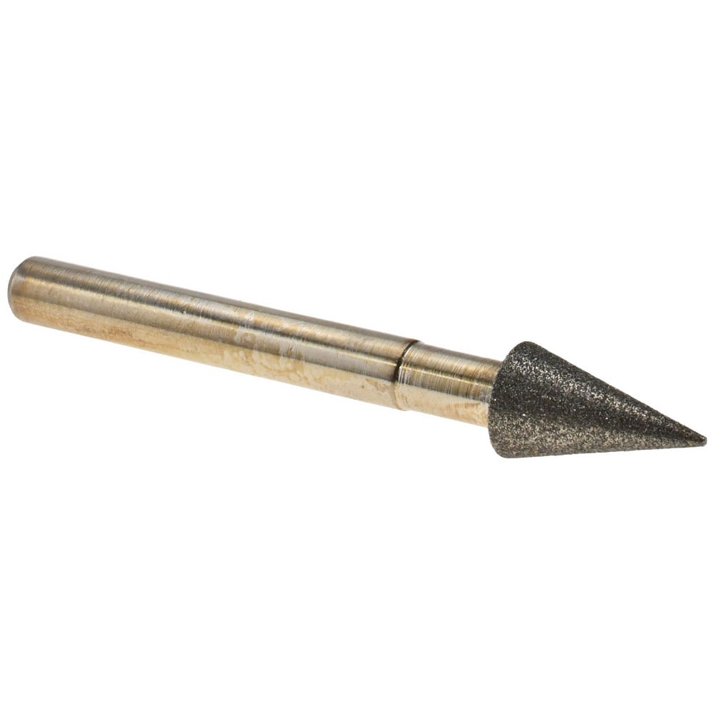 Grinding Pins; Head Shape: Cone ; Abrasive Material: Diamond ; Grade: Fine ; Grit: 120 ; Diamond Concentration: 70 ; UNSPSC Code: 23131514