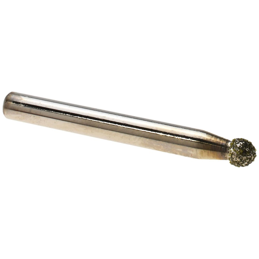 Grinding Pins; Head Shape: Ball Nose ; Abrasive Material: Diamond ; Grade: Extra Coarse ; Grit: 40 ; Diamond Concentration: 70 ; UNSPSC Code: 23131514