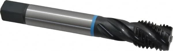 Emuge CU503200.5017 Spiral Flute Tap: 7/8-9, UNC, 4 Flute, Modified Bottoming, 2B Class of Fit, Cobalt, Oxide Finish 