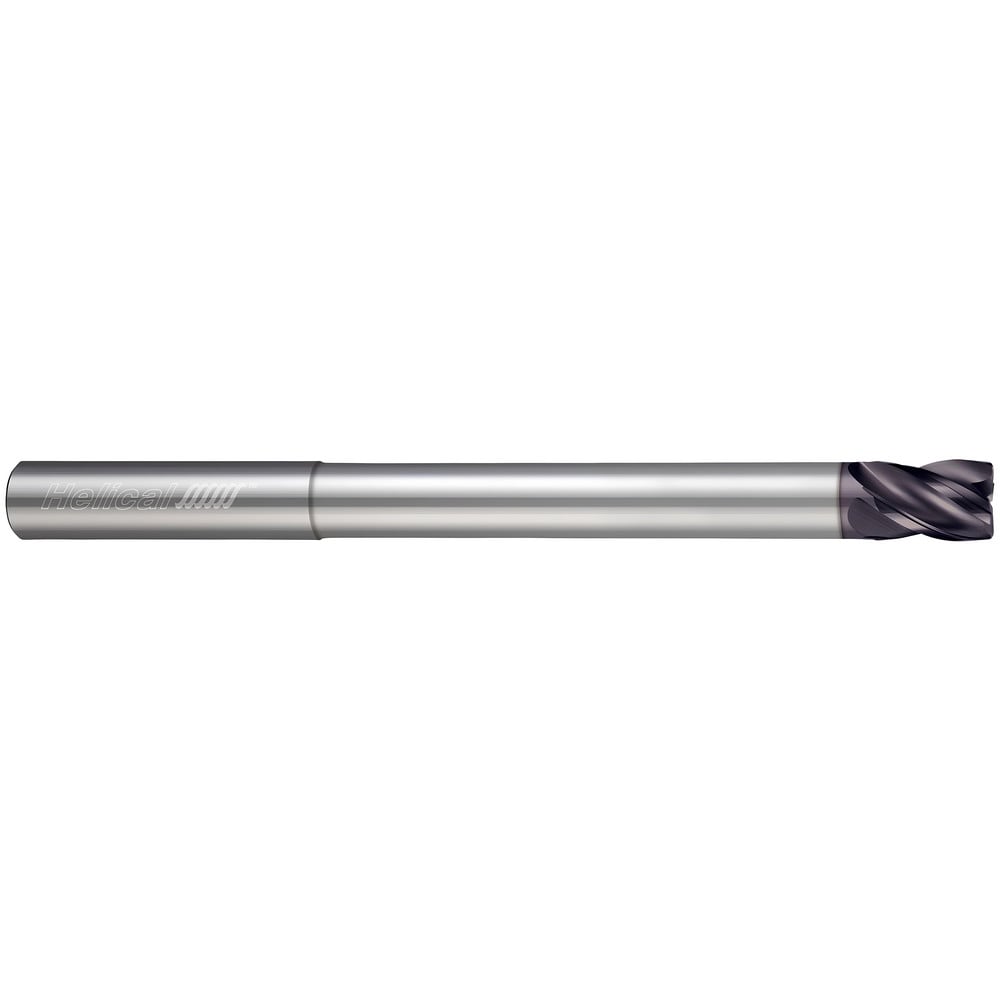 Corner Radius End Mill: 1/8" Dia, 1/2" LOC, 0.0150" Radius, 3 Flute, Solid Carbide