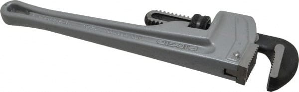Ridgid 47057 Straight Pipe Wrench: 12" OAL, Aluminum 