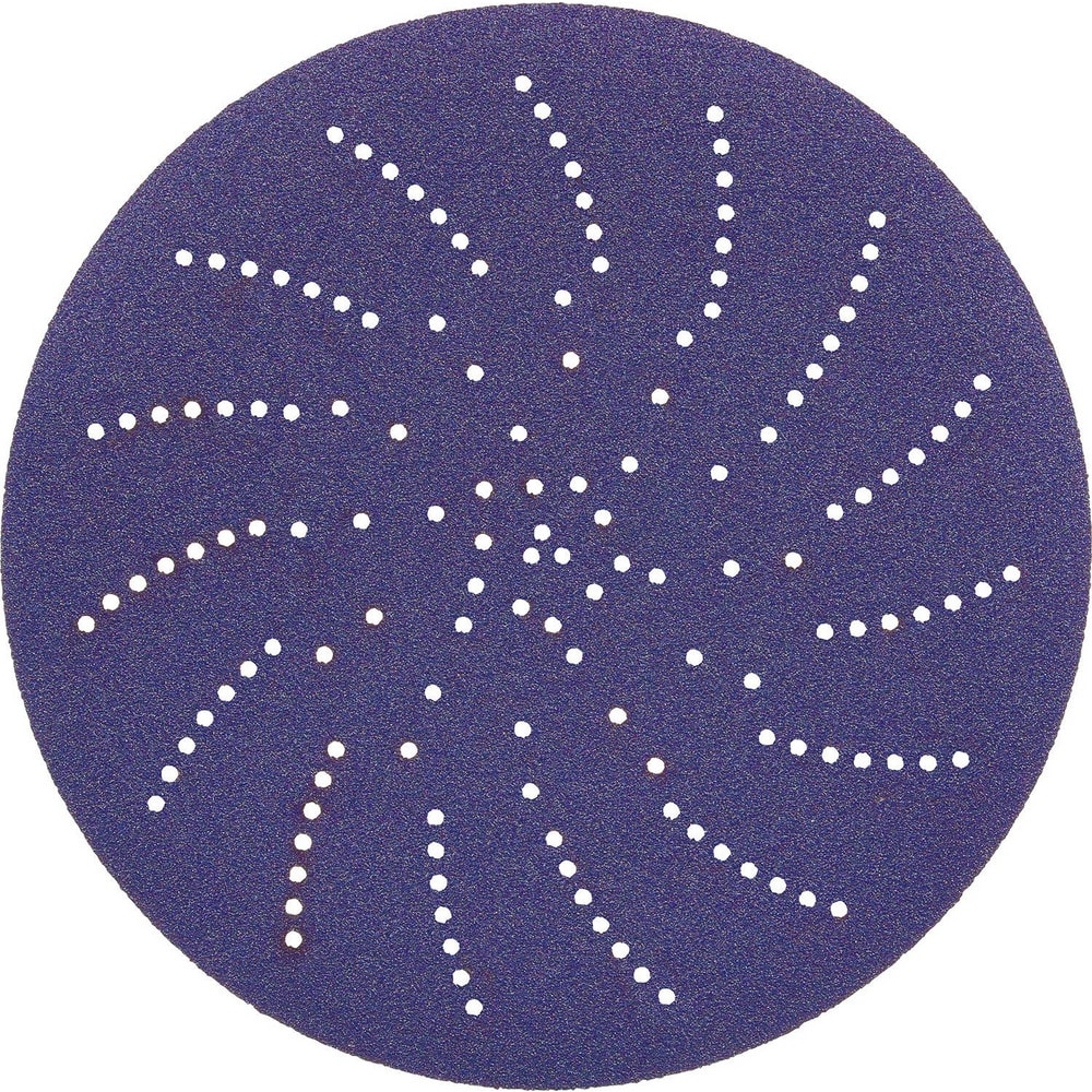 Hook & Loop Disc: 5 in" Disc Dia, 80 Grit, Coated, Ceramic