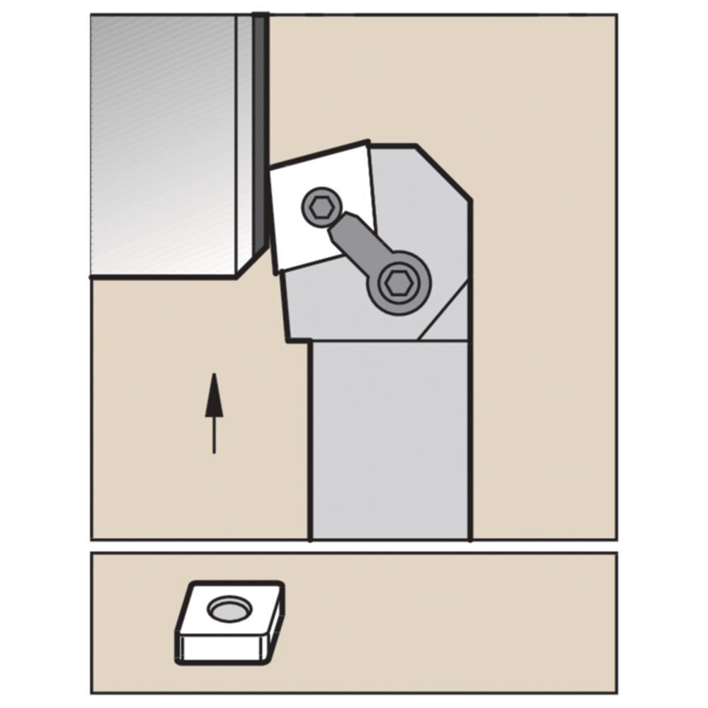 Indexable Turning Toolholders; Cutting Direction: Right Hand ; Hand of Holder: Right Hand ; Compatible Insert Size Code: 43. ; Toolholder Style: MCKNR ; Rake: Negative ; Rake Angle: -5 (Axial);-5 (Radial)