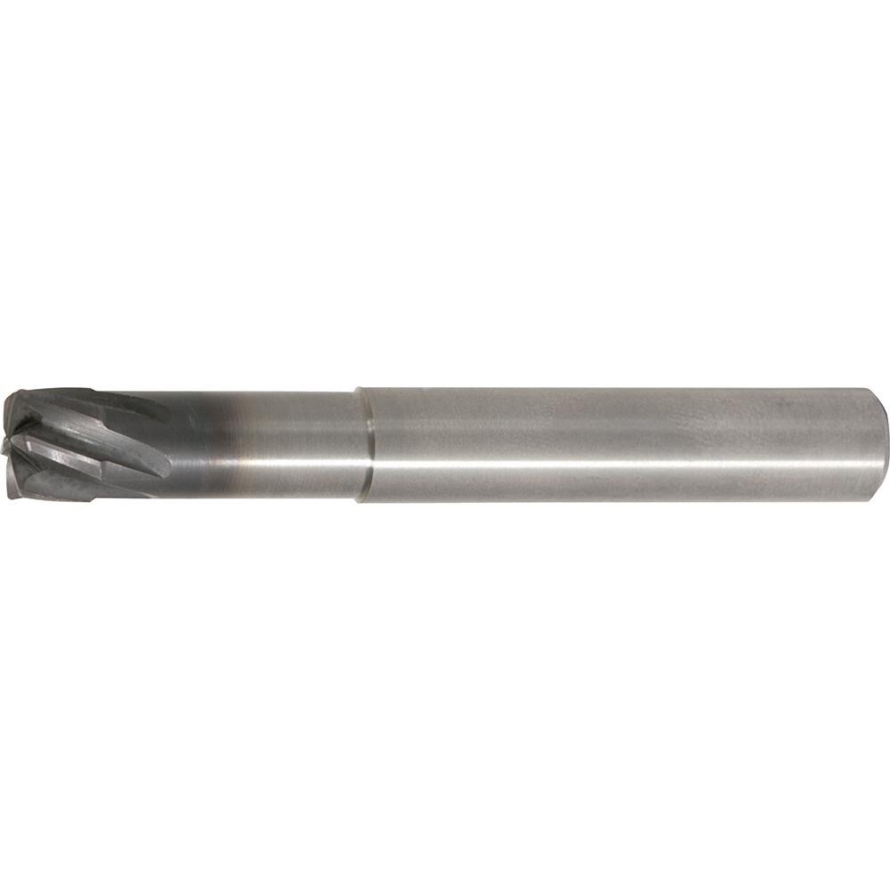 High-Feed End Mills; Mill Diameter (mm): 10.00 ; Number of Flutes: 6 ; Material: Carbide ; Finish/Coating: AlTiN ; Length of Cut (mm): 0.5300 ; Shank Diameter (mm): 10.0000