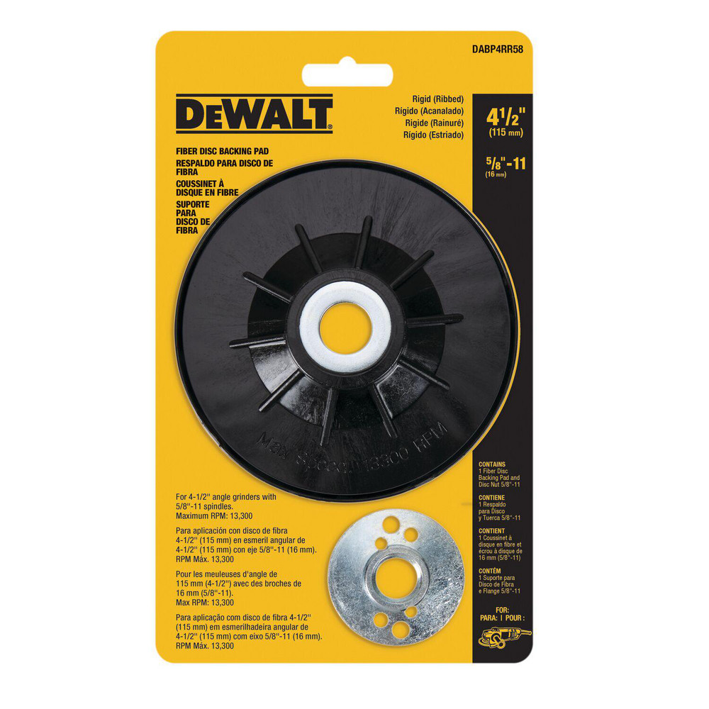 DeWALT Disc Backing Pad 41/2" Dia, Disc Backing Pad 98827512