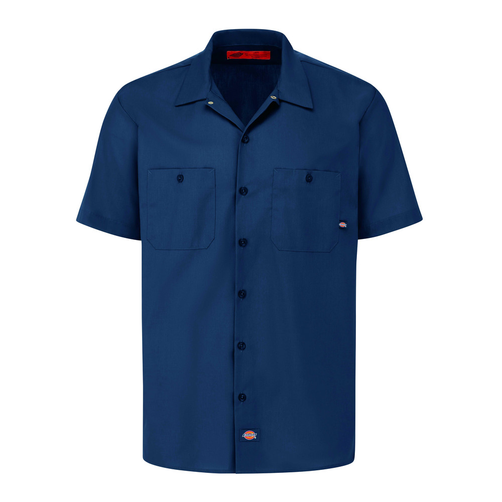 Dickies Work Shirt: General Purpose, Short Sleeve Tail-Long, 2X