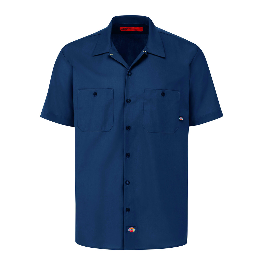 【美品】EG Work Shirt - Pima Poplin Dk.Navy Dickies - Work Shirt: General Purpose, Short Sleeve Regular, 3X