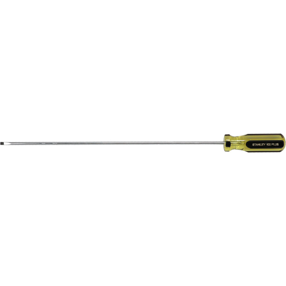 Slotted Screwdriver: 1/8" Width, 12-1/2" OAL, 10" Blade Length