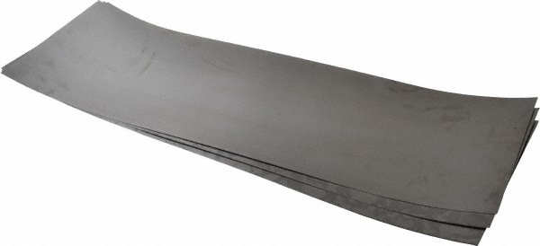 Metal Shim Stock: Sheet, 0.0040" Thick, 18" Long, 6" Wide, 1008/1010 Steel