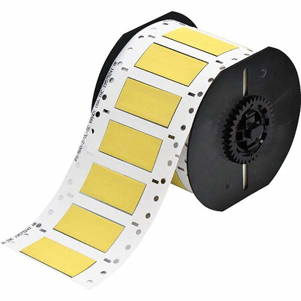 Brady Label Maker Label Yellow, Polyolefin, 350 per Roll MSC